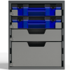 2 Case Drawers, 1 Shallow Drawer, 1 Deep Drawer, Parts Cabinet