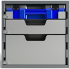 1 Case Drawer, 1 Shallow Drawer, 1 Deep Drawer, Parts Cabinet